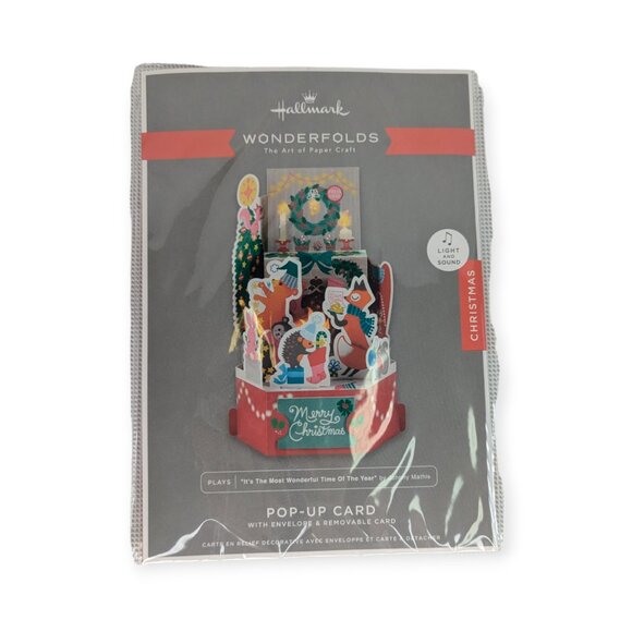 NWT Hallmark Wonderfolds Pop Up Merry Christmas Musical Card - Picture 1 of 8